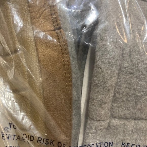 Lands' End Soft Gray Fleece leather Booties brand new, and sealed package Sz 12 - Picture 5 of 10